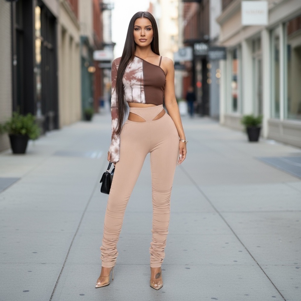Mocha Stacked Pants
New